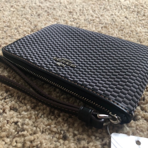 Coach Wristlet Legacy Jacquard Small grey/black - Picture 5 of 6